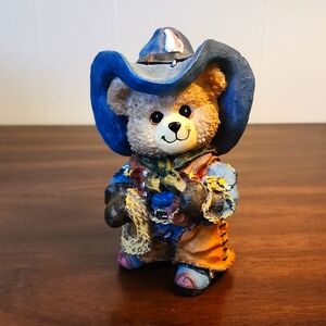 Cuddle Cowboy Bear 6" Resin Figurine
